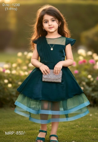 Baby Girl Kids Party Wear Frill Gown