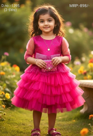 Kids Off-Shoulder Party Wear Frock