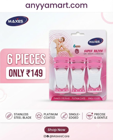 Maxes Women’s Super Razor (6 Pieces) | Platinum Coated