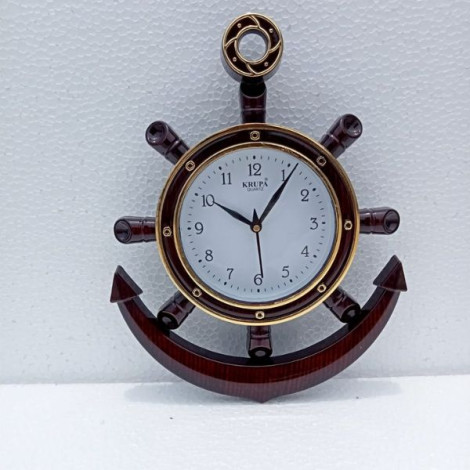 Nautical Anchor & Wheel Wall Clock