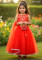 Girls Layered Net Gown