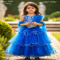 Girls Layered Net Gown