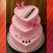 Pink Drip Butterfly 3-Tier Cake