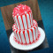 Red Drip Rose 2-Tier Cake